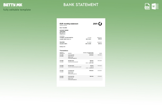 Модерен стил Украина ZEN шаблон за зборови за извод на сметката